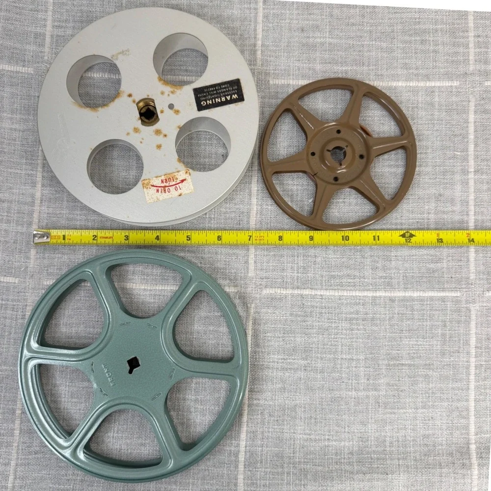 Vintage Metal Film Reels Empty No Film Three 8mm Various Sizes